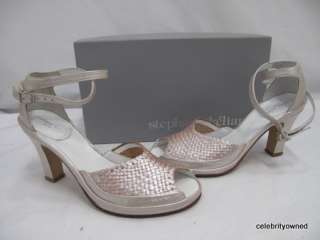 NWB Stephane Kelian Metallic Pink Ankle Wrap Heels 5.5  