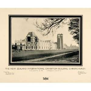 1907 Print New Zealand International Exhibition Main Bldg 