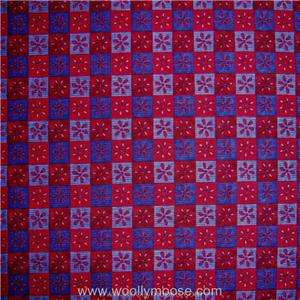 Debbie Mumm STENCIL STARS Red Blue Quilt Fabric 1/2 YD  