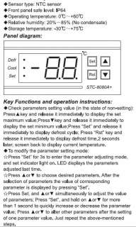Digital Thermostat Temperature Controller Defrosting control 