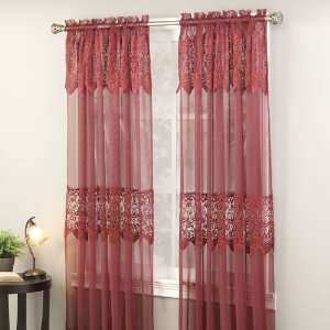  Carie Sheer Panel With Attached Valance, 63 Panel
