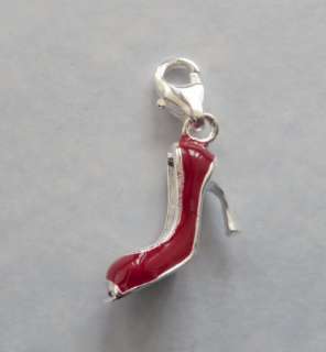You are buying 1x . 925 A Grade Clip On Red High Heel Shoe Charm fit 