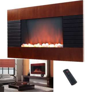   , Mahogany Effect Panel, Electric Fireplace Heater w/Remote  