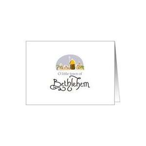  Christmas Carol Card Little Town Of Bethlehem Card: Health 