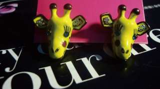 ea1742 Giraffa camelopardalis BJ earrings fashion for xmas girls gift 