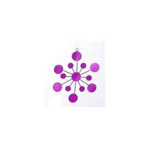 4.25 Tween Christmas Purple Glass Mirrored Snowflake 
