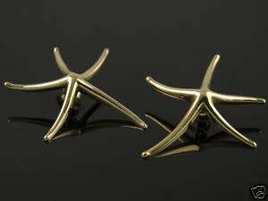 Tiffany & Co 18k Gold 2.2 In PERETTI Starfish Earrings  
