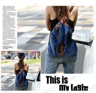 Women Korean Lady Canvas Hobo handbag backpack satchel shoulder bag 