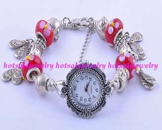 wholesale 4pcs charm glass bead watch bracelets Br05  