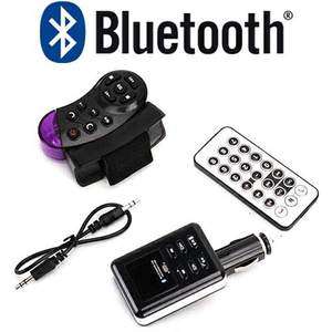 Bluetooth Handsfree Car Kit FM Transmitter MP3 Player W/ Steering 