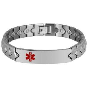   inch Stainless Steel Engravable Medical Alert Bracelet Jewelry