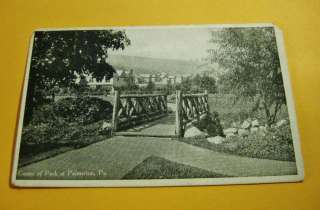   ) POSTCARD CENTER OF PARK PALMERTON PA CARBON COUNTY 1920  