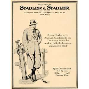  1932 Ad Stadler & Stadler Mens Tailor Sport wear Golf 
