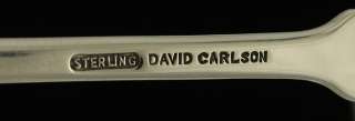 12 DAVID CARLSON ARTS & CRAFTS STERLING SILVER SPOONS  