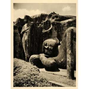  1935 Polonnaruwa Reclining Buddha Sri Lanka Ceylon 