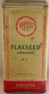   Flaxseed # Rectangular Spice Tin Northwestern Junk Drawer  