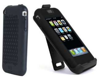 SPECK BLACK SKIN CASE + BELT CLIP HOLSTER FOR iPHONE 2G  