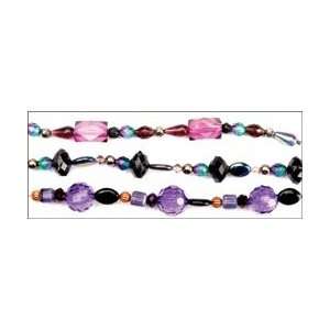  Jesse James Potpourri Acrylic Beads 7.5 Strand/Pkg Purple 