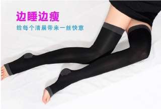   Slimming Socks Leggings Spats Stockings 480D Black & Purple  