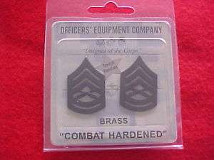 USMC E 7 Brass collar chevrons by Officers Equipment  