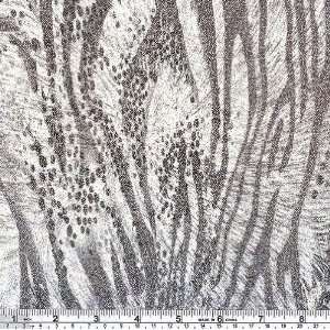  60 Wide Zebra Printed Glitter Spandex Silver Fabric By 