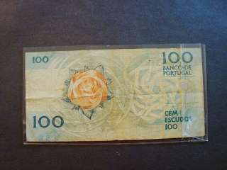 PORTUGAL 100 CEM ESCUDOS NOTE/PAPER MONEY PESSOA  
