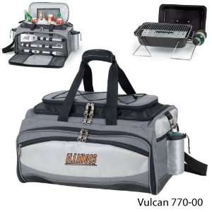 University of Illinois Embroidery Vulcan Insulated cooler tote w/3 pc 