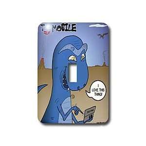 Rich Diesslins Funny Out to Lunch Cartoons   T Rex Mobile Cell Phone 