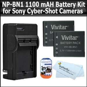 Rapid Charger Kit For Sony CyberShot Camera Includes 2 NP BN1 For Sony 
