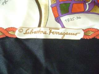 Salvatore Ferragamo Scarf Shoes Silk Signed  