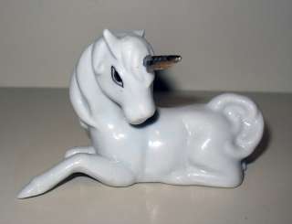 Vintage__White Unicorn__Figurine / Ring Holder     Porcelain  