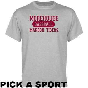  Morehouse Maroon Tigers Ash Custom Sport T shirt: Sports 