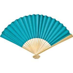  Pool Blue Paper Hand Fan