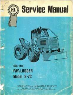 GSS 1415 IHC Pay Logger Model S 7C Service Manual  