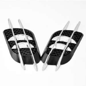 Fit Air Flow Intake Hood Vent Mesh Grille Trimming Kit Durable Chrome 