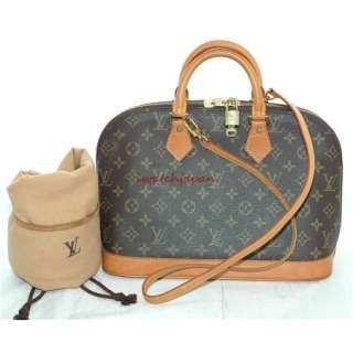 Authentic Louis Vuitton Monogram Alma w/Shoulder Strap Handbag 