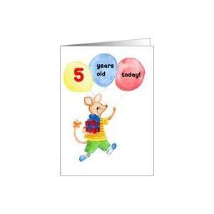  Little Mouse 5th Birthday Card Card: Toys & Games