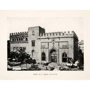  1909 Print Llotja Lonja Seda Silk Exchange Valencia Spain 