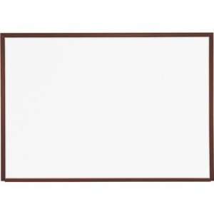  4 x 8 Porcelain Steel Markerboard with Solid Wood Trim 