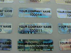 100 SMALL CUSTOM PRINTED HOLOGRAM LABELS STICKERS  