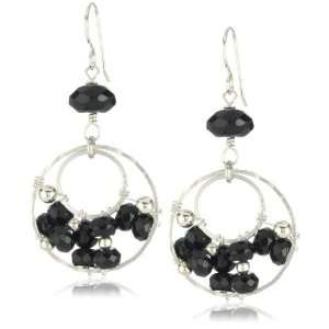  MINU Jewels Silver Black Onyx Circles Earrings Jewelry