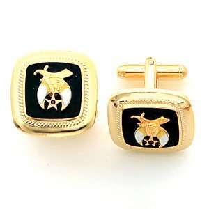  Shriners Cuff Links   Yellow Gold Plated: Jewelry