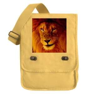    Messenger Field Bag Yellow Male Lion Smirk 