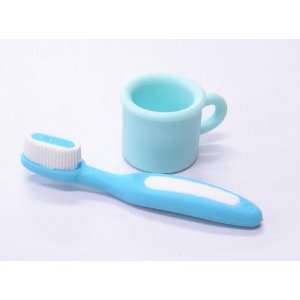  Blue Toothbrush & Cup Japanese Dental Erasers. 2 Pack 