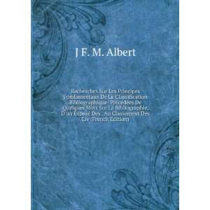   Classement Des Liv (French Edition) J F. M. Albert  Books