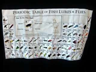   Sports T Shirt Periodic Tables Of Lures & Flies Fishing Big 5X  