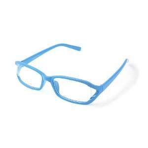   Blue Full Rim Clear Lens Plastic Glasses Eyeglasses: Home Improvement
