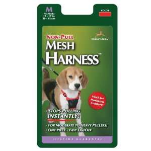  Sporn Nylon Non Pulling Dog Harness, Medium, Red Pet 