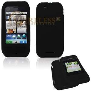  Motorola CLIQ Silicon Skin Cover Case (Black): Cell Phones 
