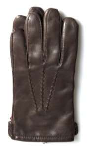 New CIRE Brown Cashmere Lined Leather Gloves M NWT $195  